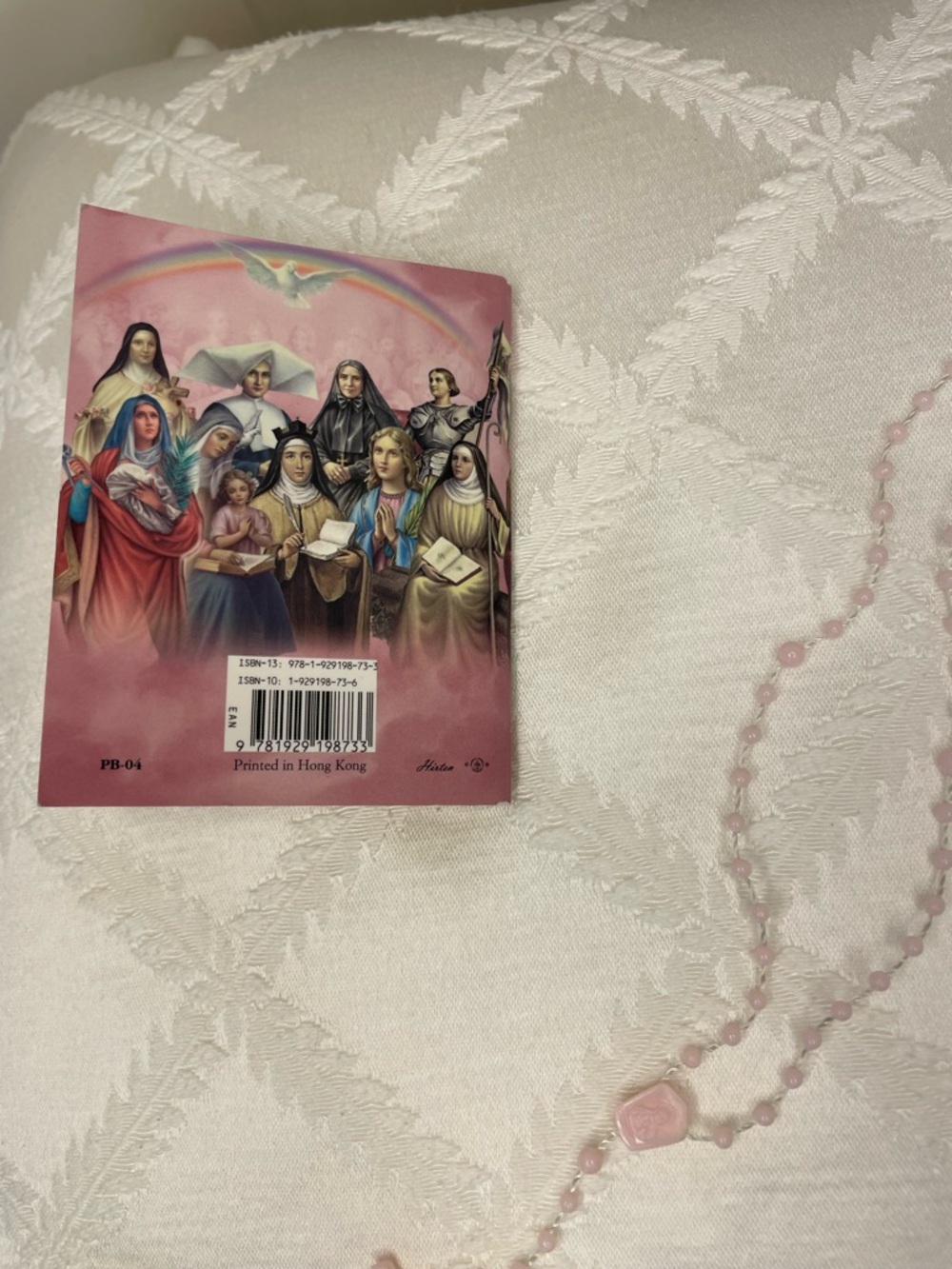 My Little Book of Prayers Catholic Female Saints and Pink Plastic Rosary - Picture 5 of 5